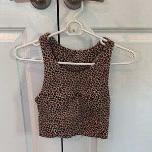 Leopard Print Women's Sports Bra Tank